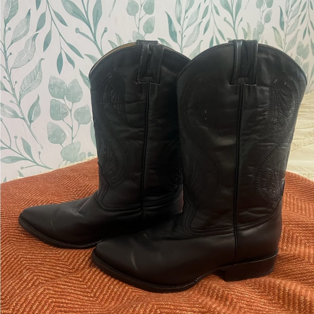 Kids Black Cowboy Boots